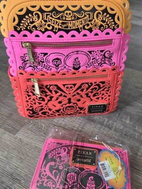 Pixar Loungefly COCO Seize Your Moment Mimi Backpack AND wallet